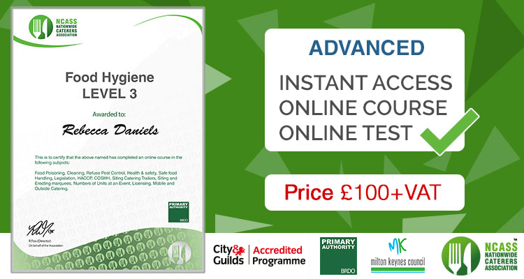 food hygiene courses online level 1 2 3 ncass training basic food hygiene test